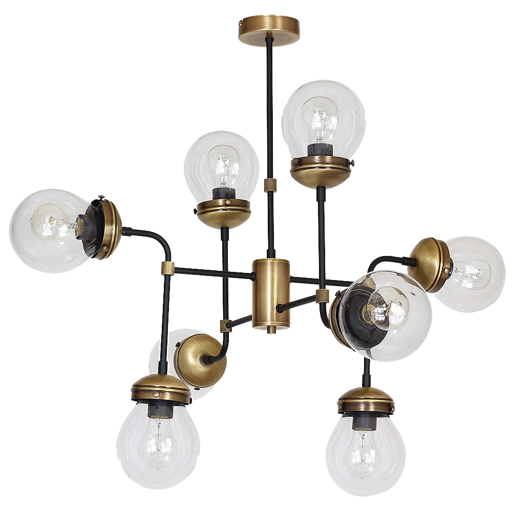 Hallbergs Hydro 8 Taklampa oxid/svart/klarglas