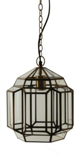 Hallbergs Mirage Taklampa oxid/glas 140 cm kabel