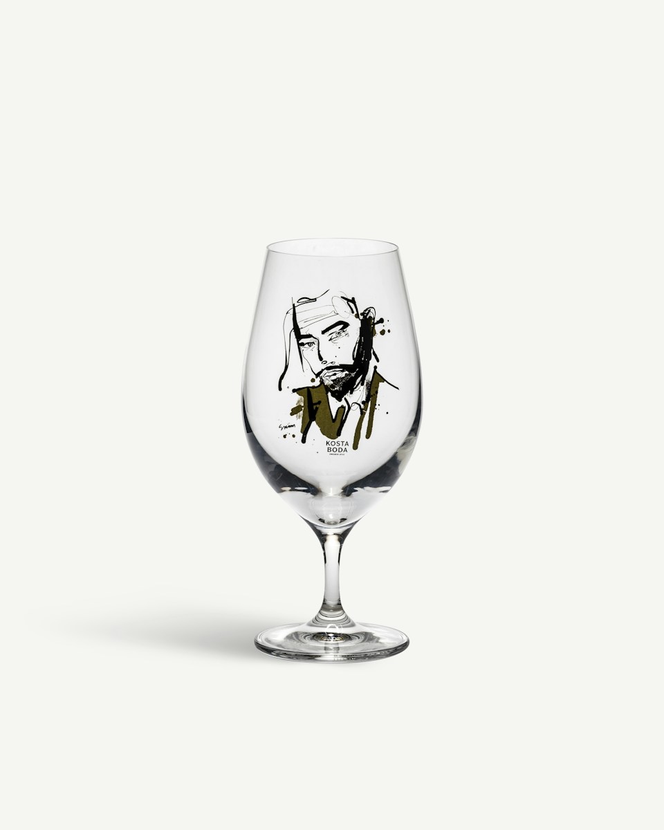Kosta Boda All about you 2-pack Ölglas Want him 40 cl Designer Sara Woodrow