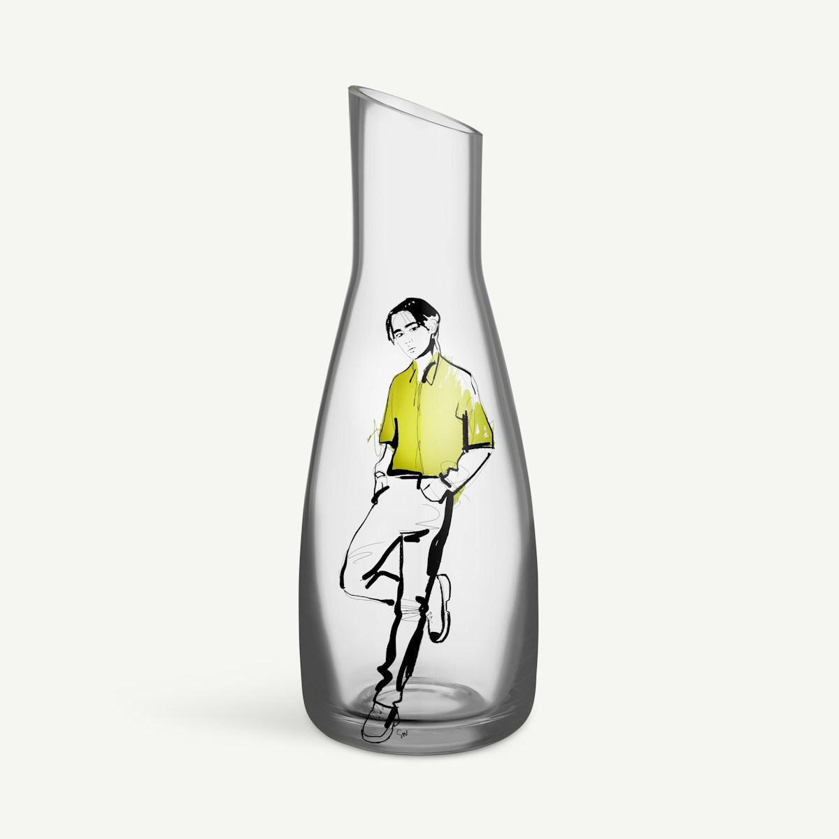 Kosta Boda All about you Karaff Welcome Him 100 cl gul Designer Sara Woodrow