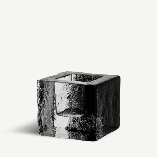 Kosta Boda Brick Ljuslykta svart Designer Anna Ehrner