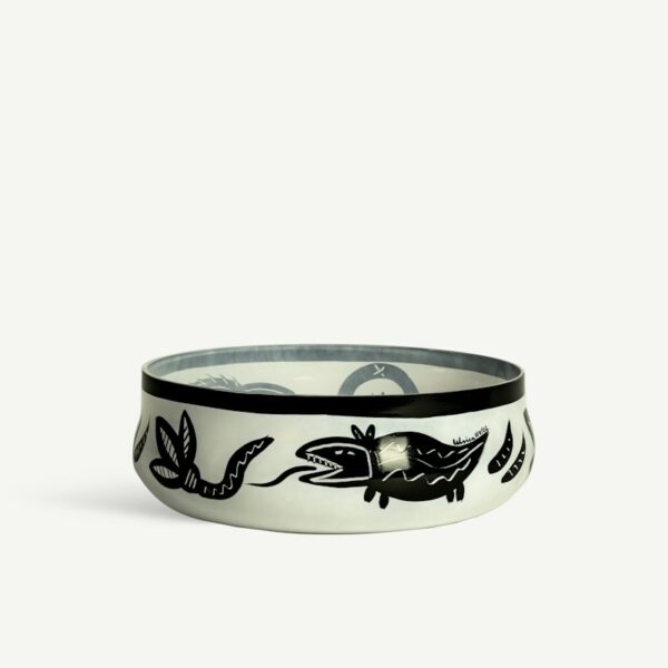 Kosta Boda Caramba Fat vit Designer Ulrica Hydman Vallien