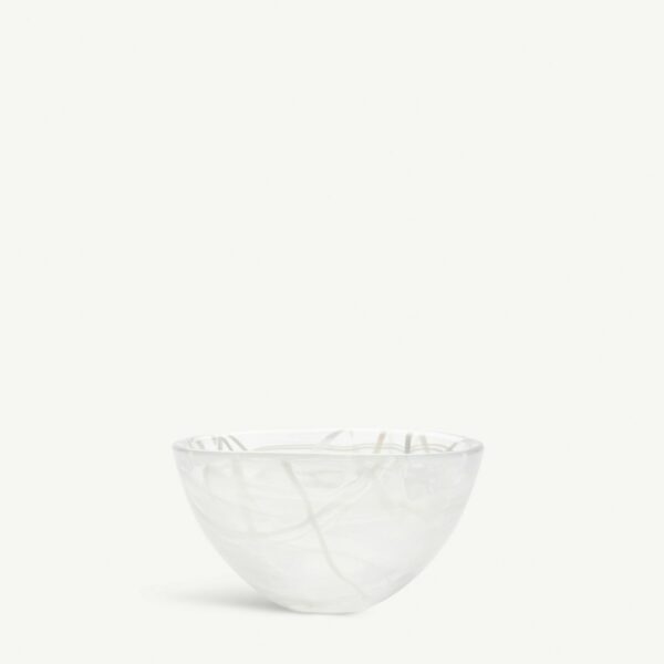 Kosta Boda Contrast Skål vit/vit 16 cm Designer Anna Ehrner