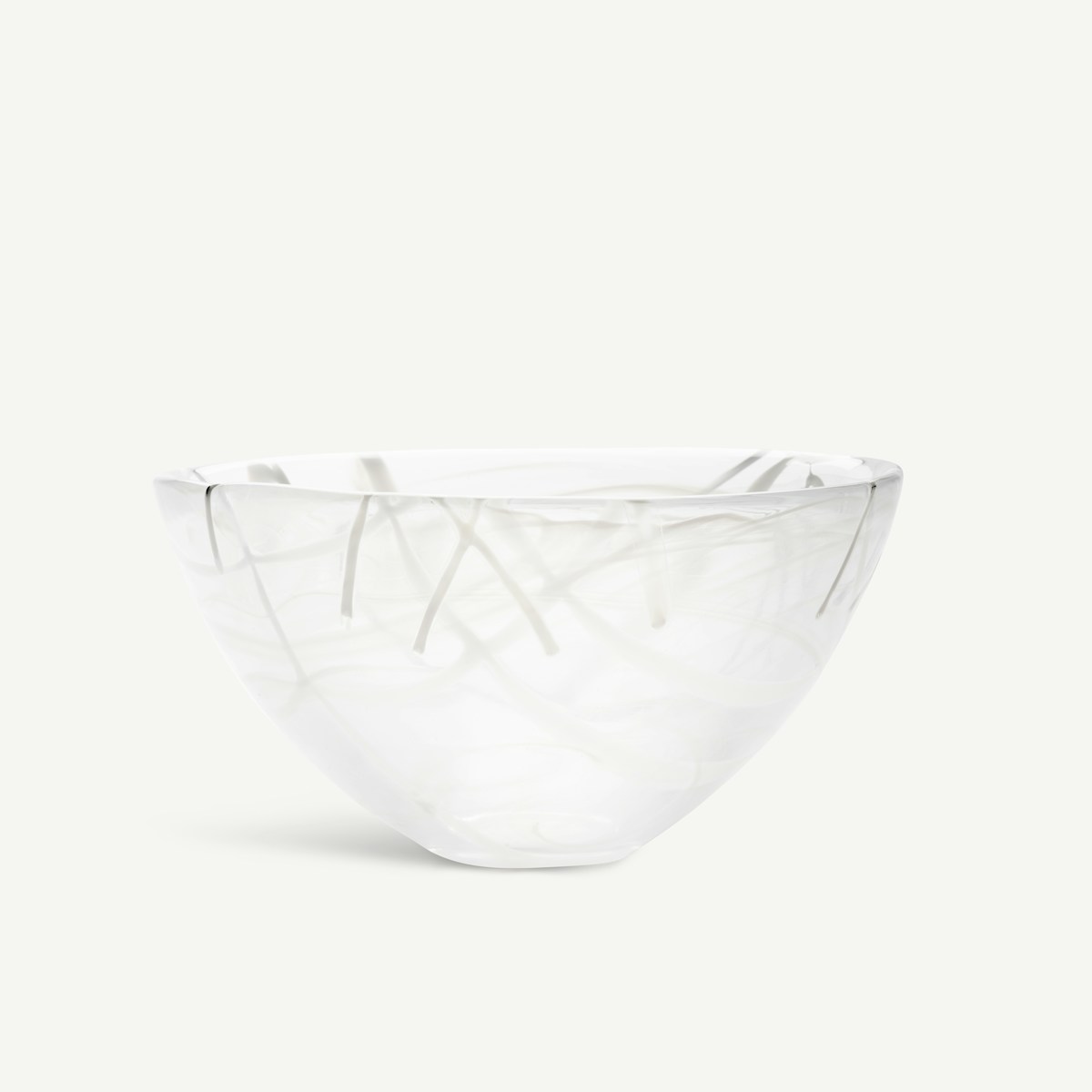 Kosta Boda Contrast Skål vit/vit 23 cm Designer Anna Ehrner