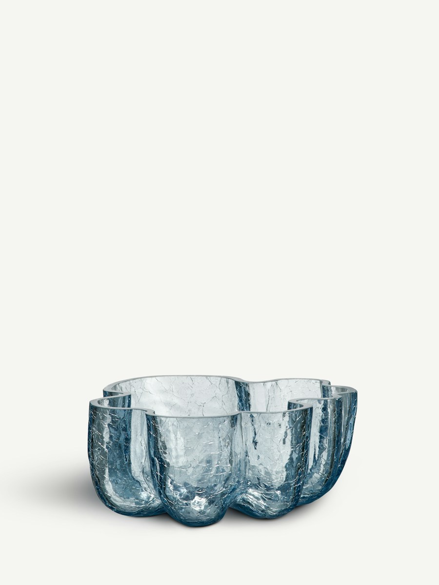 Kosta Boda Crackle Skål cirkulärt glas Designer Åsa Jungnelius