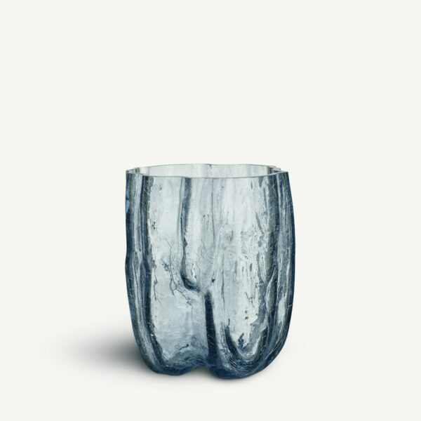 Kosta Boda Crackle Vas cirkulärt glas 27 cm Designer Åsa Jungnelius