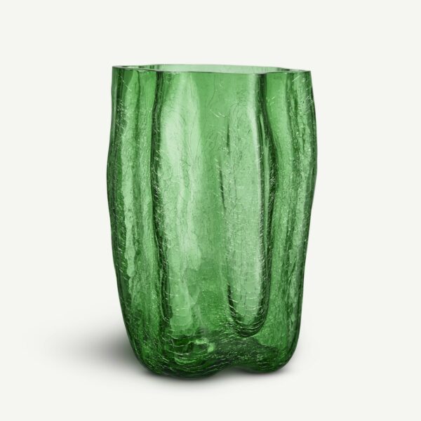 Kosta Boda Crackle Vas grön 37 cm Designer Åsa Jungnelius