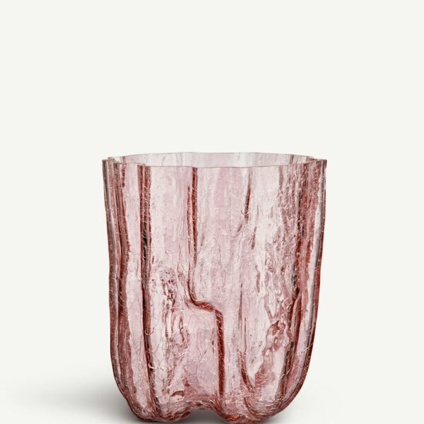 Kosta Boda Crackle Vas rosa 27 cm Designer Åsa Jungnelius