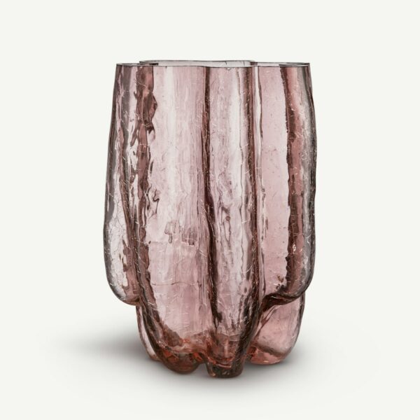 Kosta Boda Crackle Vas rosa 37 cm Designer Åsa Jungnelius