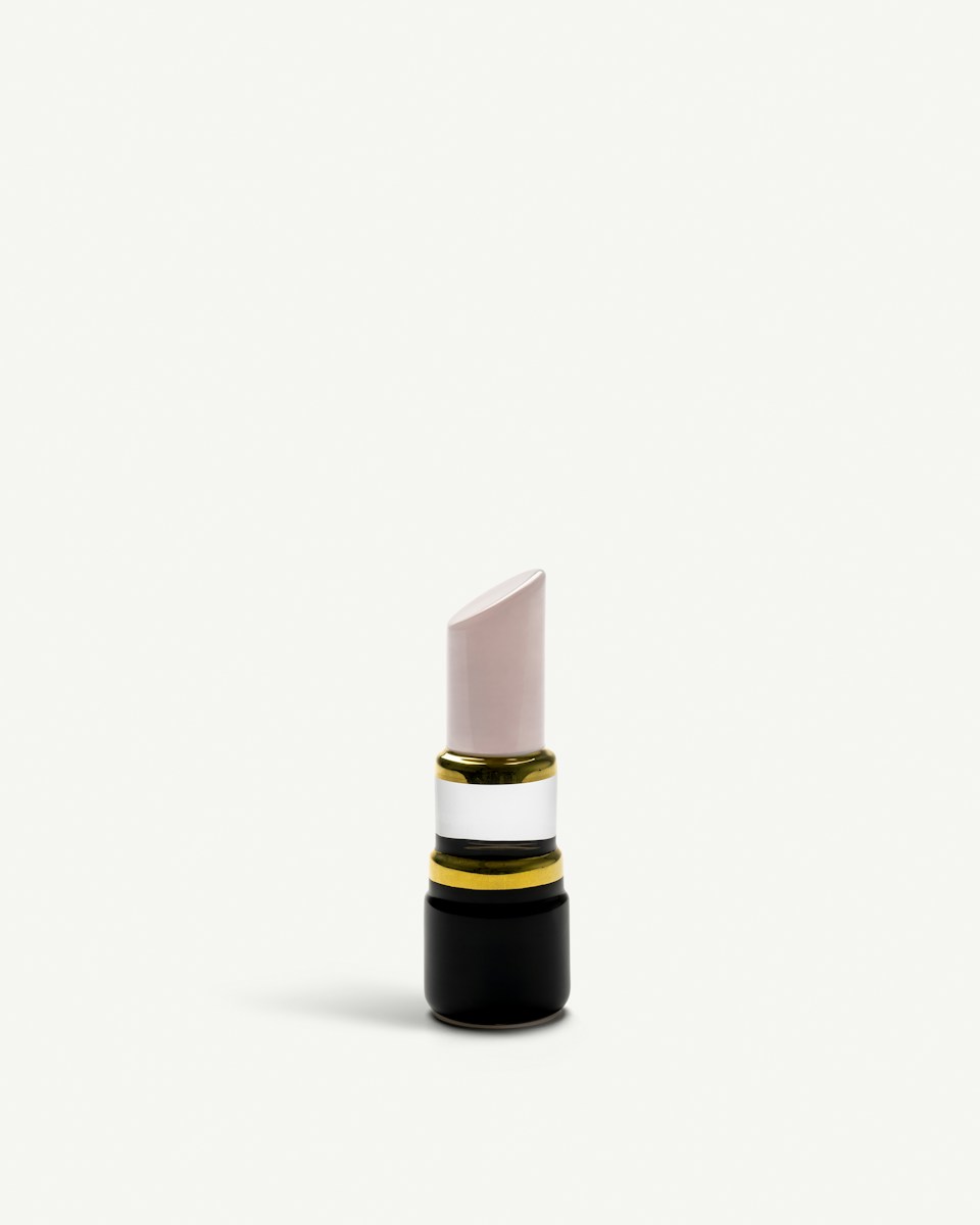 Kosta Boda Make up Läppstift rosa 13,3 cm Designer Åsa Jungnelius