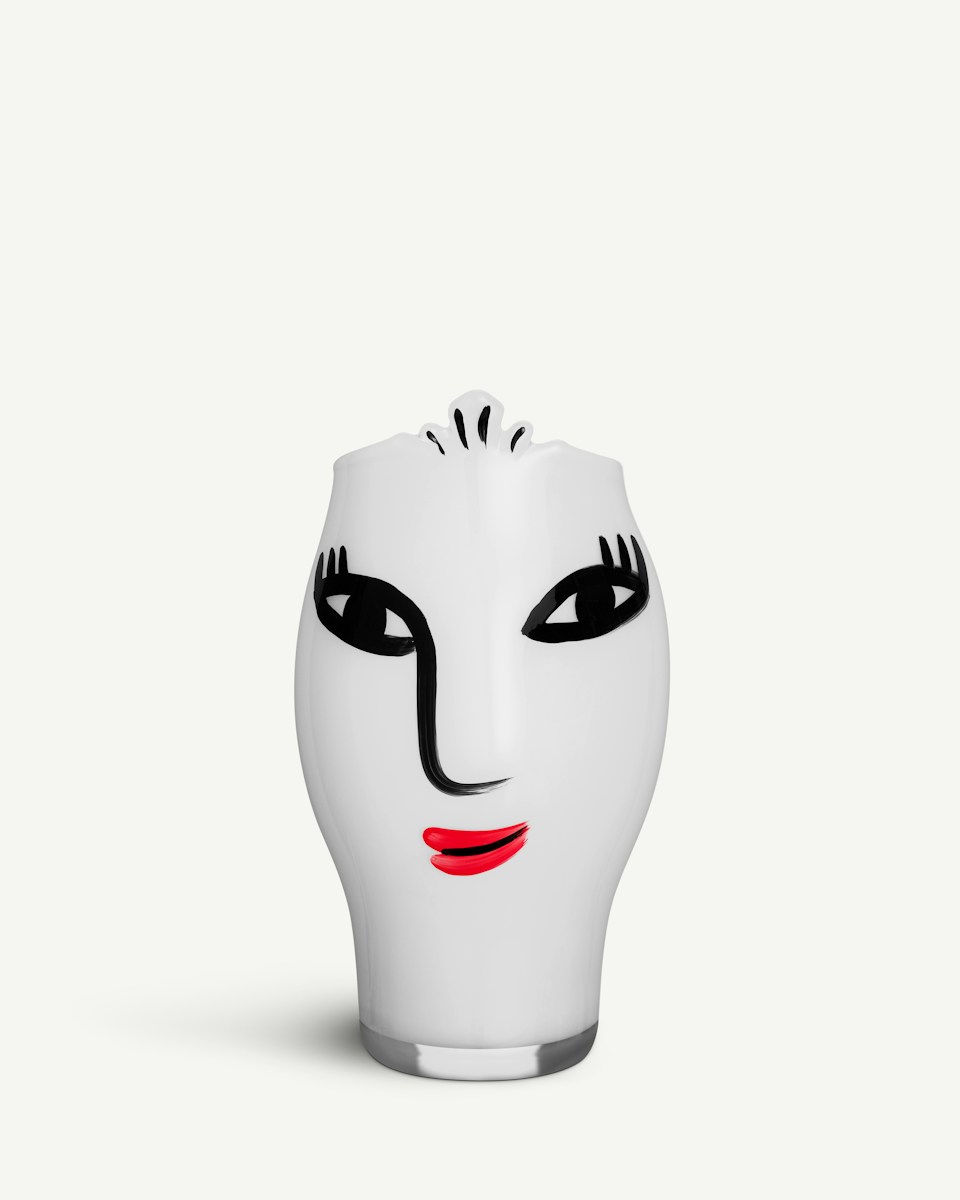 Kosta Boda Open Minds Vas Open mind vit Designer Ulrica Hydman Vallien