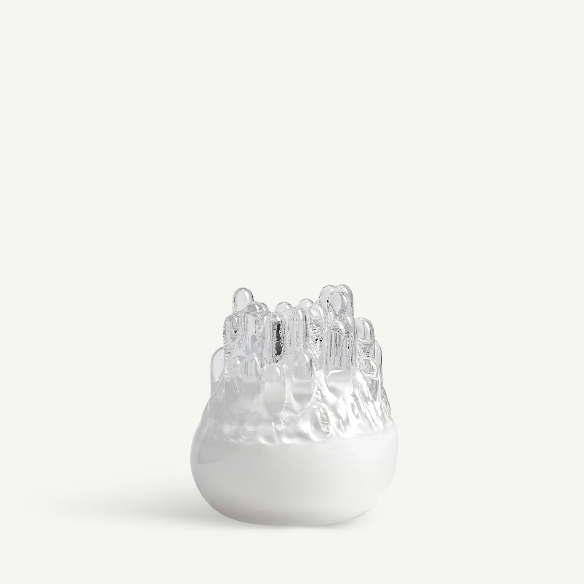 Kosta Boda Polar Ljuslykta vit 19 cm Designer Göran Wärff