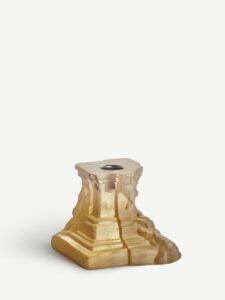 Kosta Boda - Rocky Baroque - Ljusstake bärnstensfärgat dis 9,5 cm Designer Hanna Hansdotter