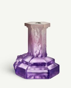 Kosta Boda - Rocky Baroque - Ljusstake dis lila 17,5 cm Designer Hanna Hansdotter