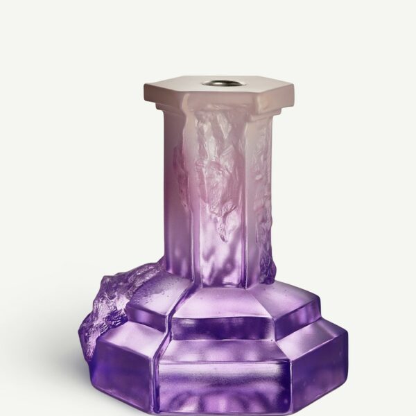 Kosta Boda Rocky Baroque Ljusstake dis lila 17,5 cm Designer Hanna Hansdotter