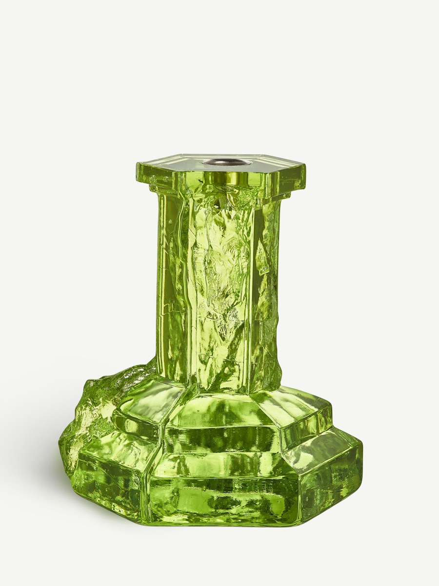 Kosta Boda Rocky Baroque Ljusstake kryptonit 17,5 cm Designer Hanna Hansdotter