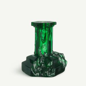 Kosta Boda - Rocky Baroque - Ljusstake smaragdgrön 17,5 cm Designer Hanna Hansdotter