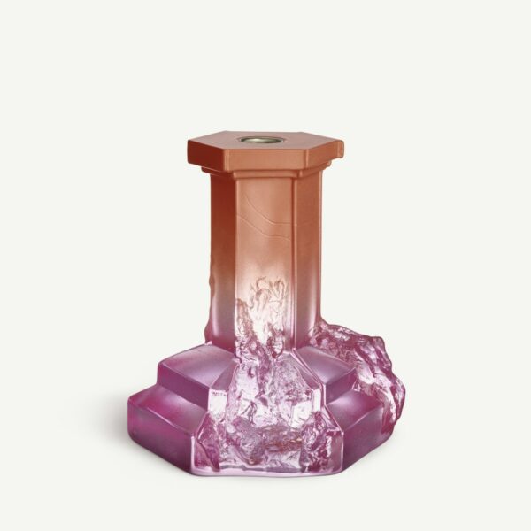 Kosta Boda Rocky Baroque Ljusstake spicy rose 17,5 cm Designer Hanna Hansdotter