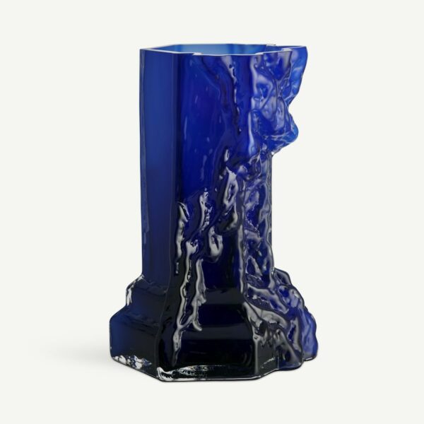 Kosta Boda Rocky Baroque Vas deep blue Designer Hanna Hansdotter
