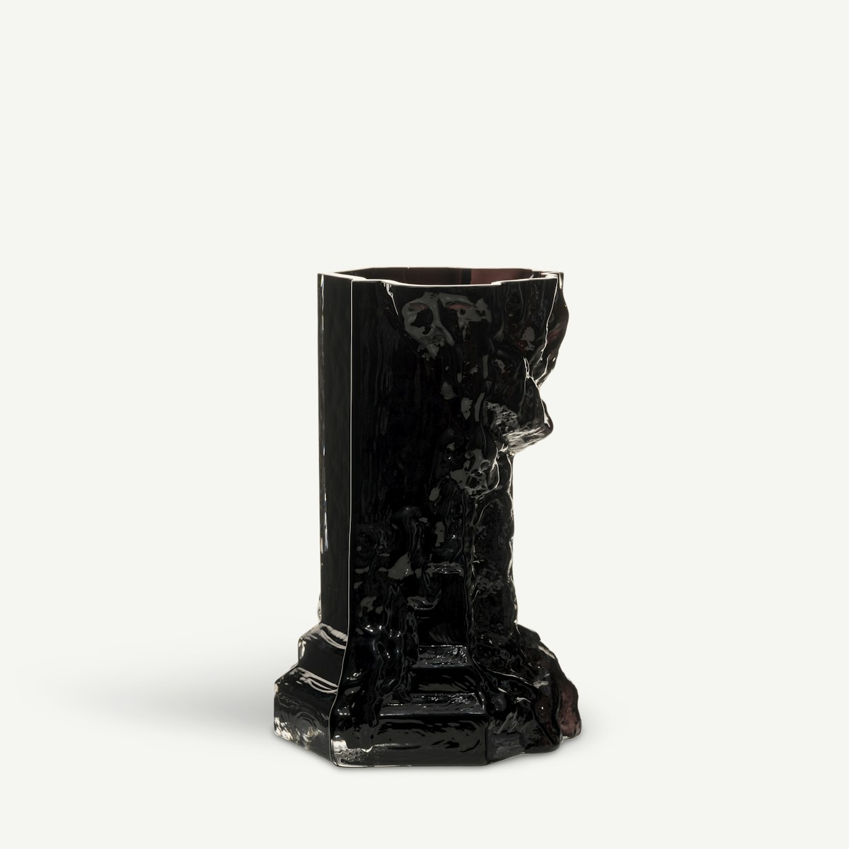 Kosta Boda Rocky Baroque Vas nattsvart Designer Hanna Hansdotter