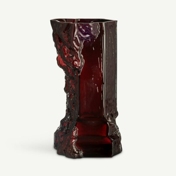 Kosta Boda Rocky Baroque Vas oxblood Designer Hanna Hansdotter