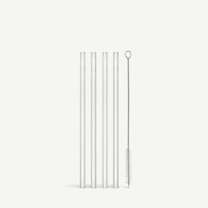Kosta Boda - Viva - 4-pack Sugrör inkl. rengöringsborste Designer Matti Klenell