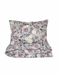 Kosta Linnewäfveri – Bollungen Satin grå 230 x 220, bäddset