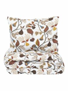 Kosta Linnewäfveri – Svanskog Satin beige 150 x 210, bäddset