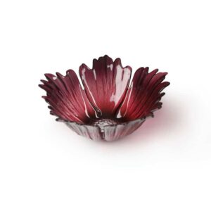 Målerås - Fleur - Skål liten rödrosa Konstglas Designer Mats Jonasson
