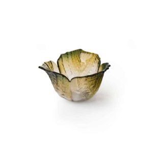 Målerås - Folia - Ljusskål skogsgrön Konstglas Designer Mats Jonasson