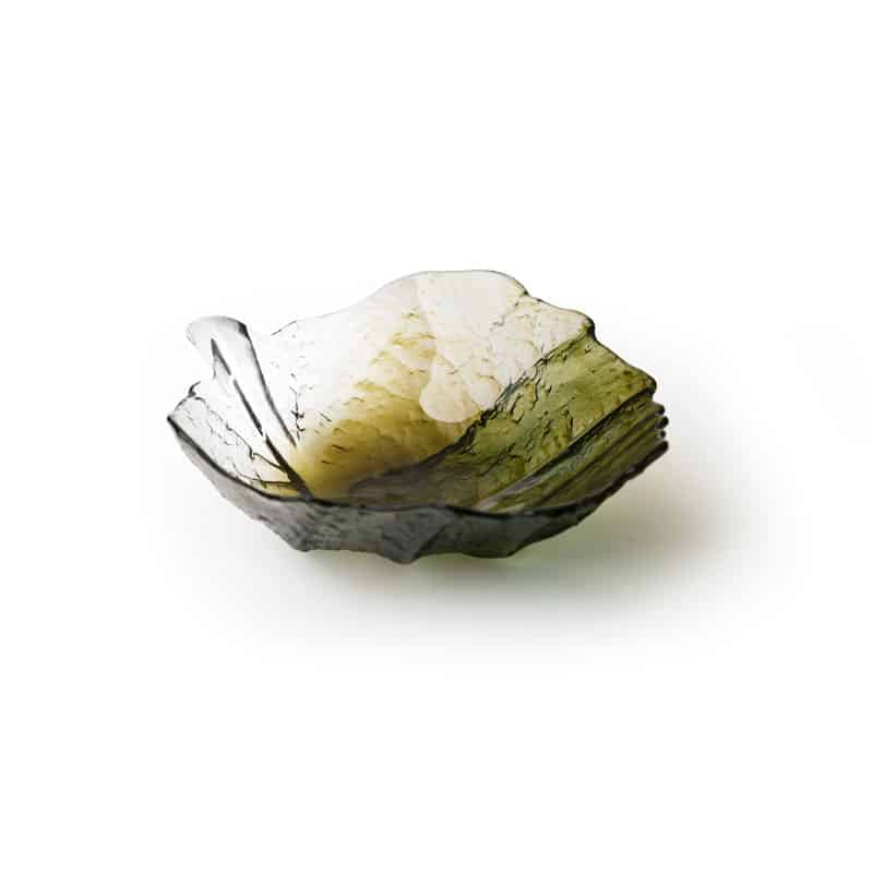 M&aring;ler&aring;s - Folia - Sk&aring;l liten skogsgr&ouml;n Konstglas Designer Mats Jonasson