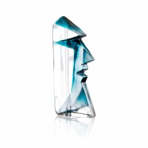 Målerås - Masq - Masqulin blå Konstglas H 17 cm Designer Mats Jonasson