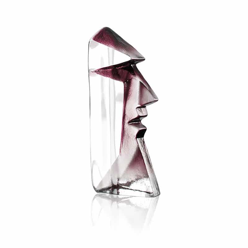 Målerås - Masq - Masqulin lila Konstglas H 17 cm Designer Mats Jonasson