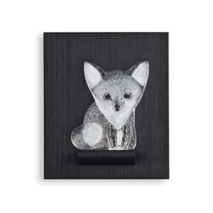 Målerås - Mini Väggtavla - Miniatyr Rävunge Konstglas Designer Mats Jonasson