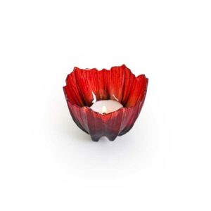 Målerås - Poppy - Ljuslykta röd/svart Designer Mats Jonasson