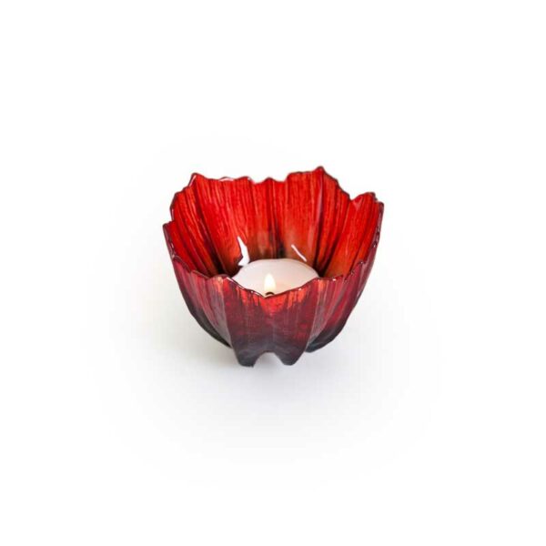 Målerås - Poppy - Ljuslykta röd/svart Designer Mats Jonasson
