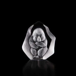 Målerås - Wildlife - Apa (Makak) Konstglas Designer Mats Jonasson