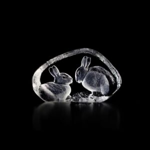 Målerås - Wildlife - Kaniner Konstglas Designer Mats Jonasson