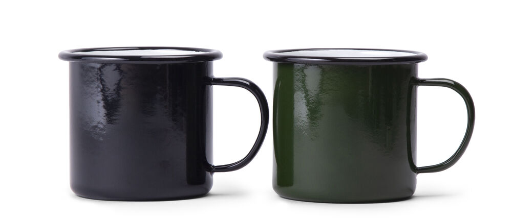 MORBERG by Orrefors Hunting Emaljerad metallmugg 45 cl Grön