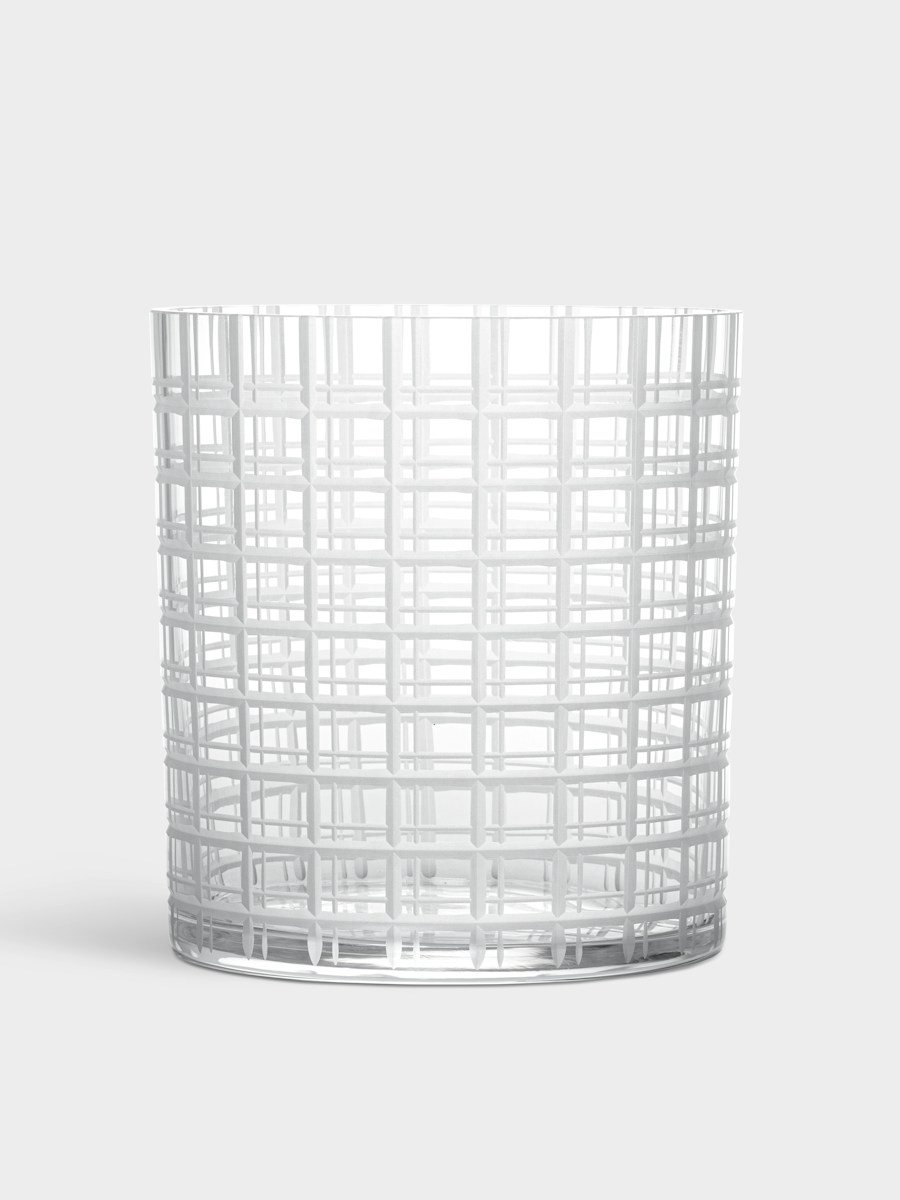 Orrefors - Cut in Number - Vas rutm&ouml;nster 200 mm Designer Ingegerd R&aring;man