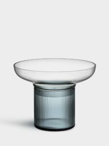 Orrefors Ensemble – vas blå/grå 150 mm – design Benjamin Hubert