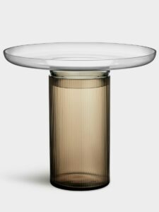 Orrefors Ensemble – vas brun/grå 220 mm – design Benjamin Hubert
