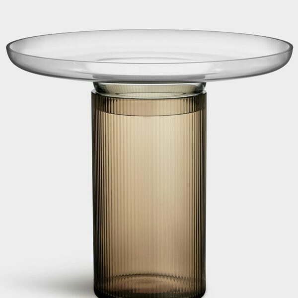 Orrefors Ensemble Vas brun/grå 220 mm Designer Benjamin Hubert