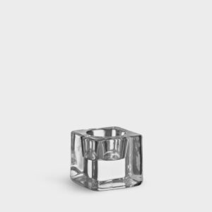 Orrefors Ice Cube – ljuslykta 65 mm – design Göran Wärff