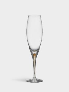 Orrefors Intermezzo – 2-pack champagneglas i kristall guld 26 cl – design Erika Lagerbielke