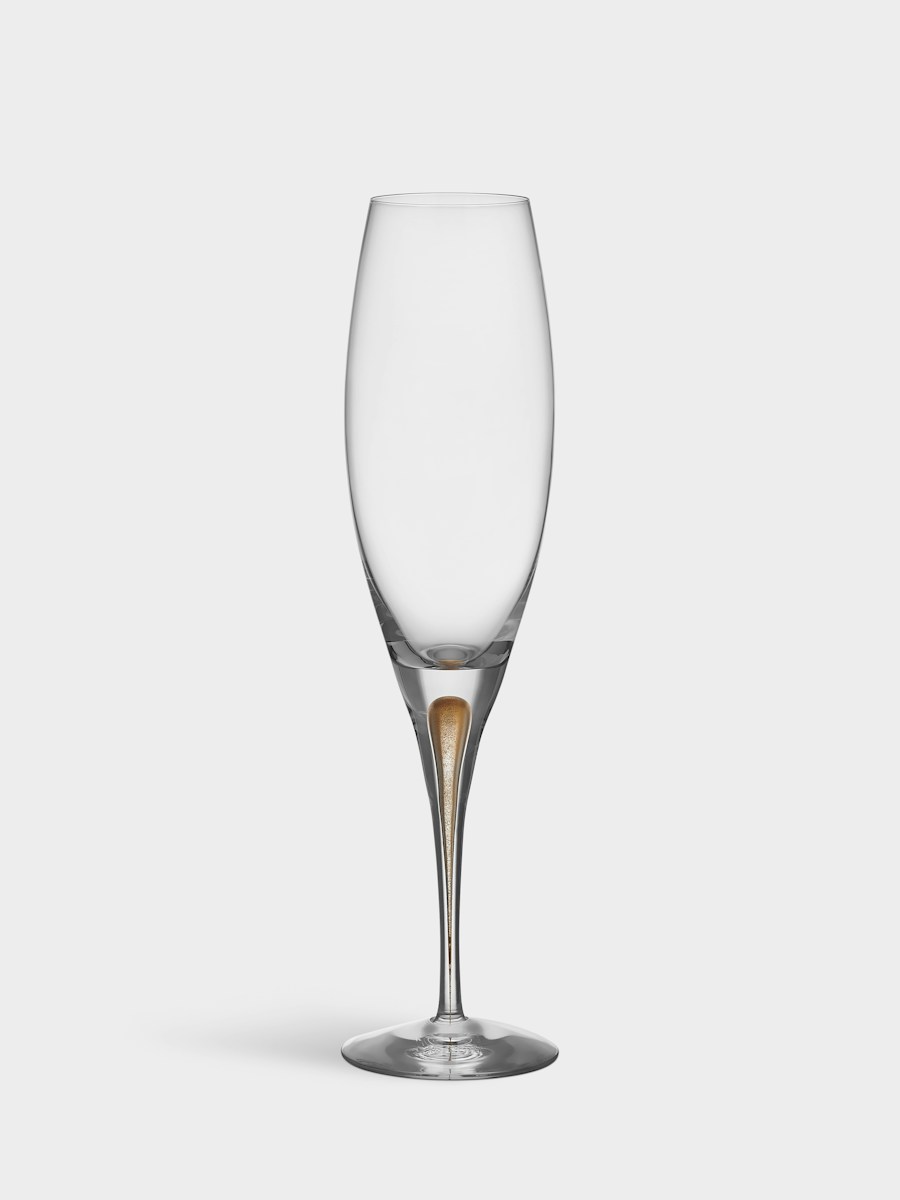 Orrefors Intermezzo 2-pack champagneglas guld 26 cl Designer Erika Lagerbielke