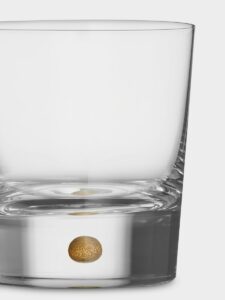 Orrefors Intermezzo – 2-pack double old fashioned guld 40 cl, whiskyglas – design Erika Lagerbielke