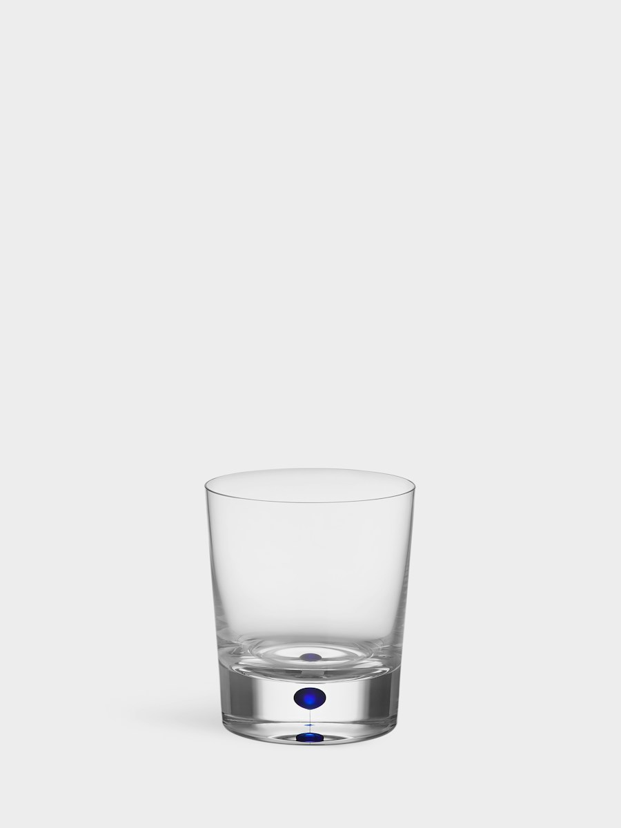 Orrefors Intermezzo Double old fashioned glas blå 40 cl Designer Erika Lagerbielke