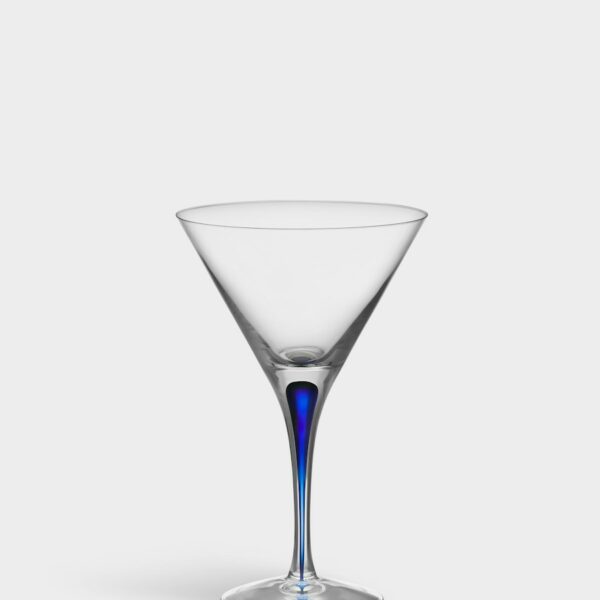 Orrefors Intermezzo Martiniglas blå 25 cl Designer Erika Lagerbielke