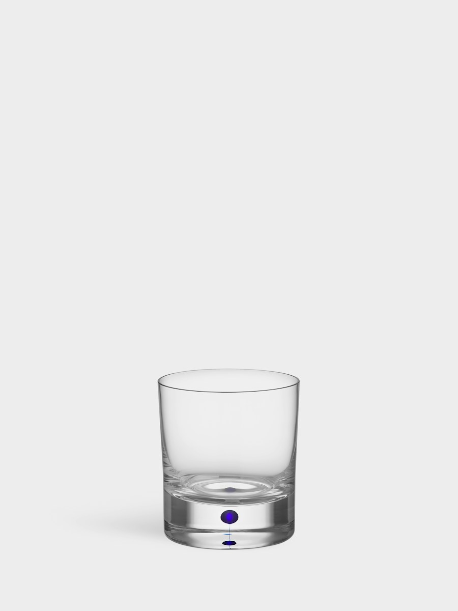 Orrefors Intermezzo Old fashioned glas blå 25 cl Designer Erika Lagerbielke